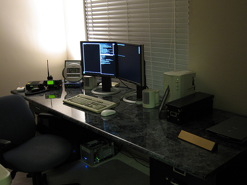 new, shiny desk